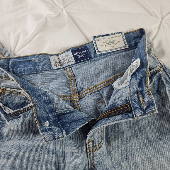 Aeropostale Jeans NOS Y2K Denim Mens 27/28 Distressed Benton Bootcut Light - Picture 7 of 15
